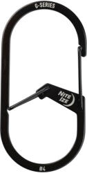 NiteIze GS4-01-R6 G -Series® dupla kamrás karabiner #4 - Fekete (GS4-01-R6)