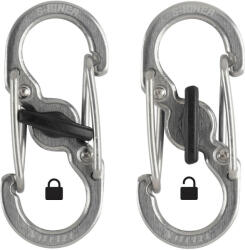 NiteIze S -Biner® Microlock® acél - 2-es csomag - acél (LSBM-11-2R3)