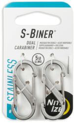 NiteIze SB1-2PK-11 S -Biner® acél dupla karabiner #1 - 2-es csomag - acél (SB1-2PK-11)