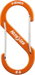 NiteIze SBA4-19-R6 S -Biner® alumínium dupla karabiner #4 - Orange (SBA4-19-R6)