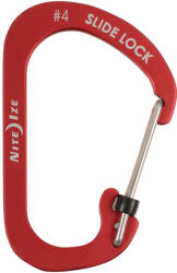 NiteIze Slidelock® karabiner alumínium #4 - piros (CSLA4-10-R6)