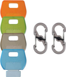 Nite Ize KIDC-M1-4R7 Identikey feliratozható kulcsboritók + 2db Microlocks® karabiner (KIDC-M1-4R7)
