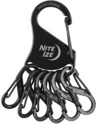 Nite Ize Keyrack Steel S -Biner® - Fekete (KRS-03-01)