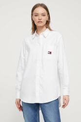 Tommy Hilfiger pamut ing női, galléros, fehér, relaxed - fehér L - answear - 42 990 Ft