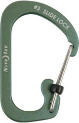NiteIze CSLA3-08-R6 Slidelock® karabiner alumínium #3 - Olive (CSLA3-08-R6)