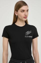 Plein Sport pamut póló női, fekete - fekete L - answear - 29 990 Ft