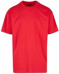 Build Your Brand Férfi póló Heavy Oversize Tee - Piros | 2XL (BY102-1000354971)