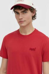 Superdry pamut póló piros, férfi, nyomott mintás - piros S