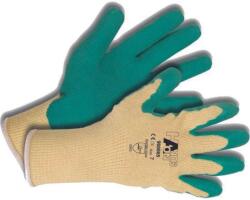 Kesztyű Hands-On pamut/latex zöld/bézs 11 (0108020399110)
