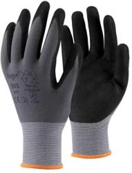  Kesztyű homokszemcsés nitrilhabba mártott nylon TOP SNS, fekete/szürke, 9 (TOP_SNS-9)