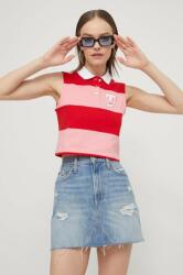 Tommy Jeans pamut top piros - piros XS