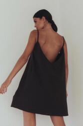MUUV MUUV. pamut ruha sukienka #SURFGIRL barna, mini, oversize - barna XS
