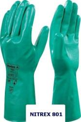 Kesztyű nitril bolyhozású mártott hossz: 33 cm vastagság: 0, 4 mm green 09 (NITREX_801-9)