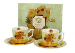 Duo Gift Porcelán kávéscsésze szett díszdobozban - 110ml - Van Gogh: Napraforgók
