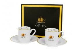 Duo Gift Porcelán kávés csésze szett - 90ml - Coffee Time