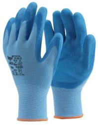 Védőkesztyű latex mártott poliészter csúszásmentes TOP JACK, kék, XL (TOP_JACK-XL)