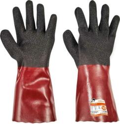Kesztyű Cherrug PVC nitril, fekete/piros, 9 (0110016165090)
