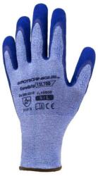 Kesztyű latex duplán mártott poliészter csúszásbiztos kék 11 (1LASB11)