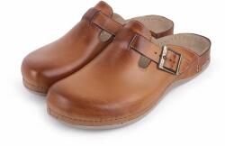 Sanja Ristić Férfi bőr papucs Leos, barna felnőtt cipő méret 43