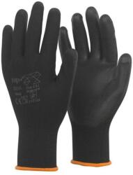 Védőkesztyű PU mártott nylon gumirozott mandzsetta TOP DEVIL+, fekete, 3XL (TOP_DEVIL_PLUS-3XL)