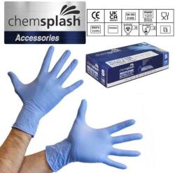 Chemsplash egyszerhasználatos púdermentes nitril kesztyű (100db) (CHS-4010-BLUE-XL)
