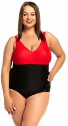 Spin Costum de baie modelator Lago II negru-roșu, 4XL Costum de baie dama