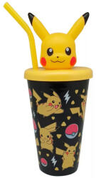 Eruroswan Pokémon szívószálas pohár Pikachu 3D 443ml (EWA00028PK)