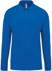 Kariban Férfi galléros hosszú ujjú piké póló, Kariban KA256, Light Royal Blue-XL (ka256lro-xl)
