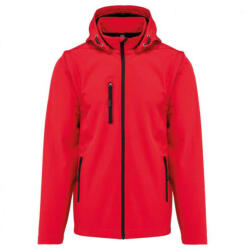 Kariban Uniszex levehető ujjú kapucnis softshell dzseki, Kariban KA422, Red-M (ka422re-m)