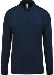 Kariban Férfi galléros hosszú ujjú piké póló, Kariban KA256, Navy-4XL (ka256nv-4xl)