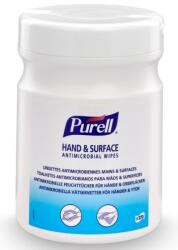 GOJO PURELL Hand & Surface Antimicrobial Wipes, 150x170mm kézfertőtlenítő és felületfertőtlenítő kendő, 270db/tégely (G92270-06)