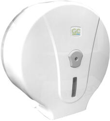Green Clean Nagytekercses ipari WC-papír tartó, maxi jumbo, ABS műanyag, fehér, 26-28 cm átmérőjű tekercsekhez (GCHIBB2)