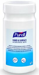 GOJO PURELL Hand & Surface Antimicrobial Wipes, 200x220mm kézfertőtlenítő és felületfertőtlenítő kendő, 200db/tégely (G92200-06)