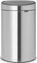 Brabantia Touch Bin New Soft-Touch nyomófedeles hulladékgyűjtő belső tartállyal, ovális, 40L - L méret, r. m. acél selyem matt - 114823 (114823)