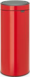 Brabantia Touch Bin New Soft-Touch nyomófedeles hulladékgyűjtő belső tartállyal, kerek, 30L - G méret, acél, érzéki vörös - 115189 (115189)