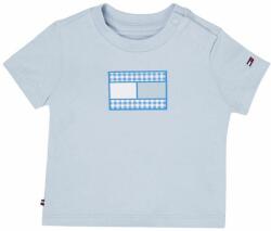 Tommy Hilfiger újszülött póló nyomott mintás - kék 56