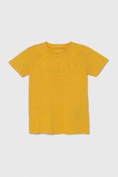 GUESS gyerek pamut póló sárga, nyomott mintás - sárga 158-166 - answear - 11 190 Ft