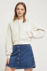 Tommy Jeans bomber dzseki női, bézs, téli, oversize - bézs XL