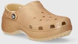 Crocs papucs Classic Platform Glitter Clog sárga, női, platformos, 207241 - arany Női 38/39