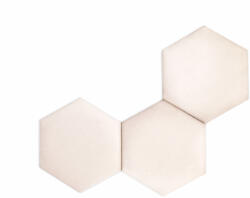 MIRAS Panou tapițat hexagonal - crem