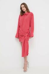 Bardot ruha piros, mini, testhezálló - piros S - answear - 32 990 Ft