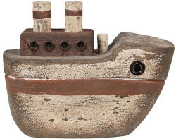 Clayre & Eef Decoratiune Barca lemn 15x6x12 cm (6H2352)
