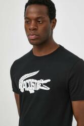 Lacoste t-shirt fekete, férfi, nyomott mintás - fekete XXXL