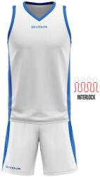 Givova KIT POWER INTERLOCK BIANCO/AZZURRO Tg. XL