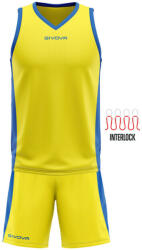 Givova KIT POWER INTERLOCK kosárlabda szett sárga-ciánkék L