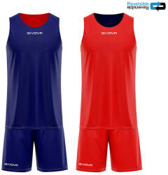 Givova KIT DOUBLE IN MESH kosárlabda szett kék-piros 3XL