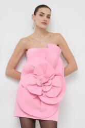 Bardot ruha rózsaszín, mini, egyenes - rózsaszín S - answear - 75 990 Ft
