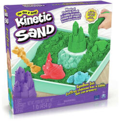  Kinetic sand, set cutie cu nisip verde, SPM 20143455 (778201434558)