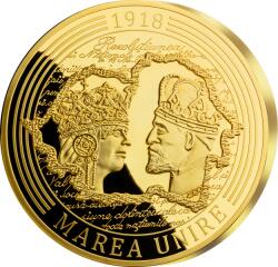 Casa de Monede Marea Unire - Piesă comemorativă XXL înnobilată cu aur pur