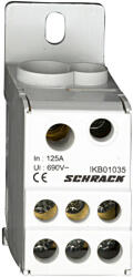 Schrack Csatlakozó blokk, 1 pólus, 125A, 1x35mm2, 7x16mm2 (IKB01035--)
